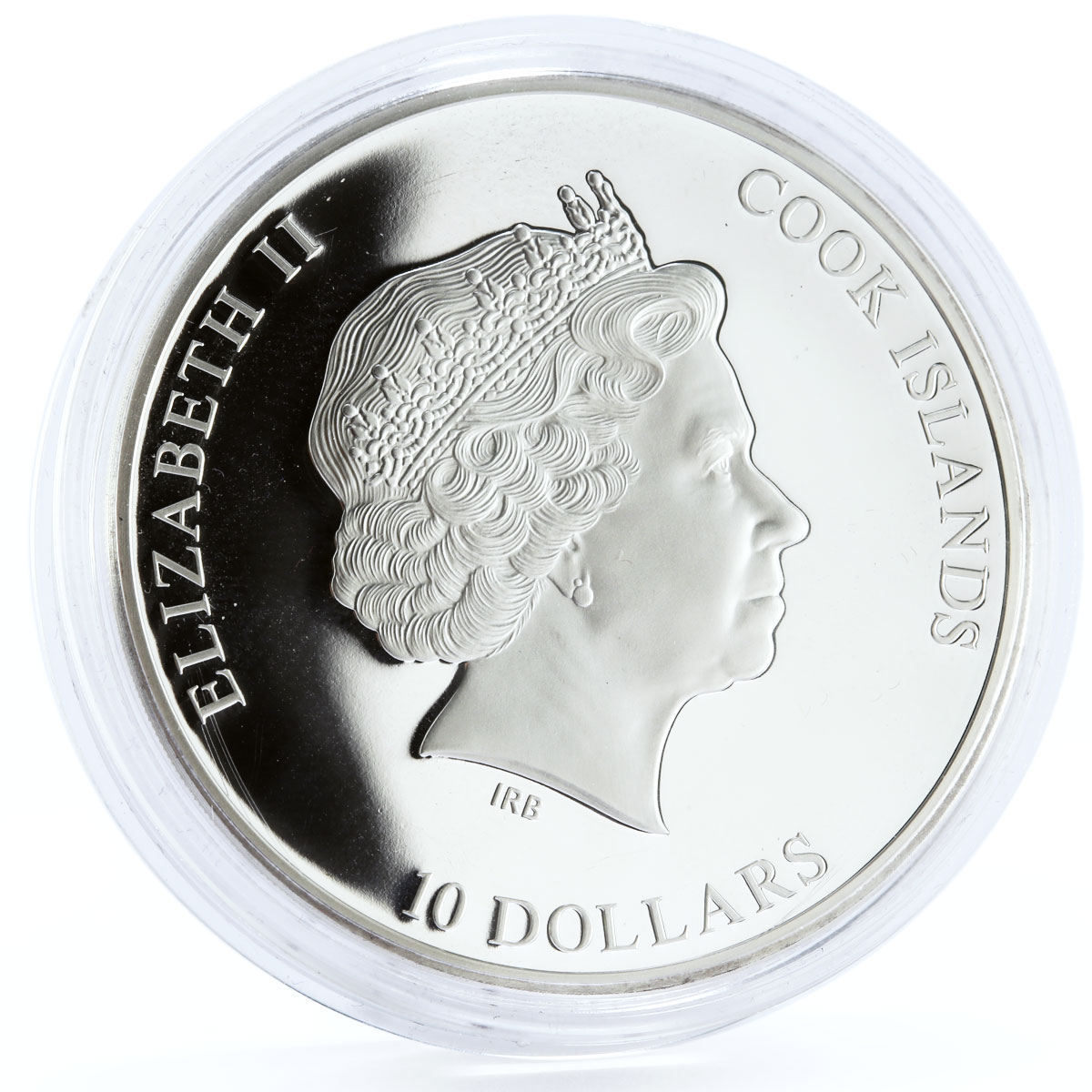 Cook Islands 10 dollars Spirit of Trains Mallard Train colored silver coin 2018