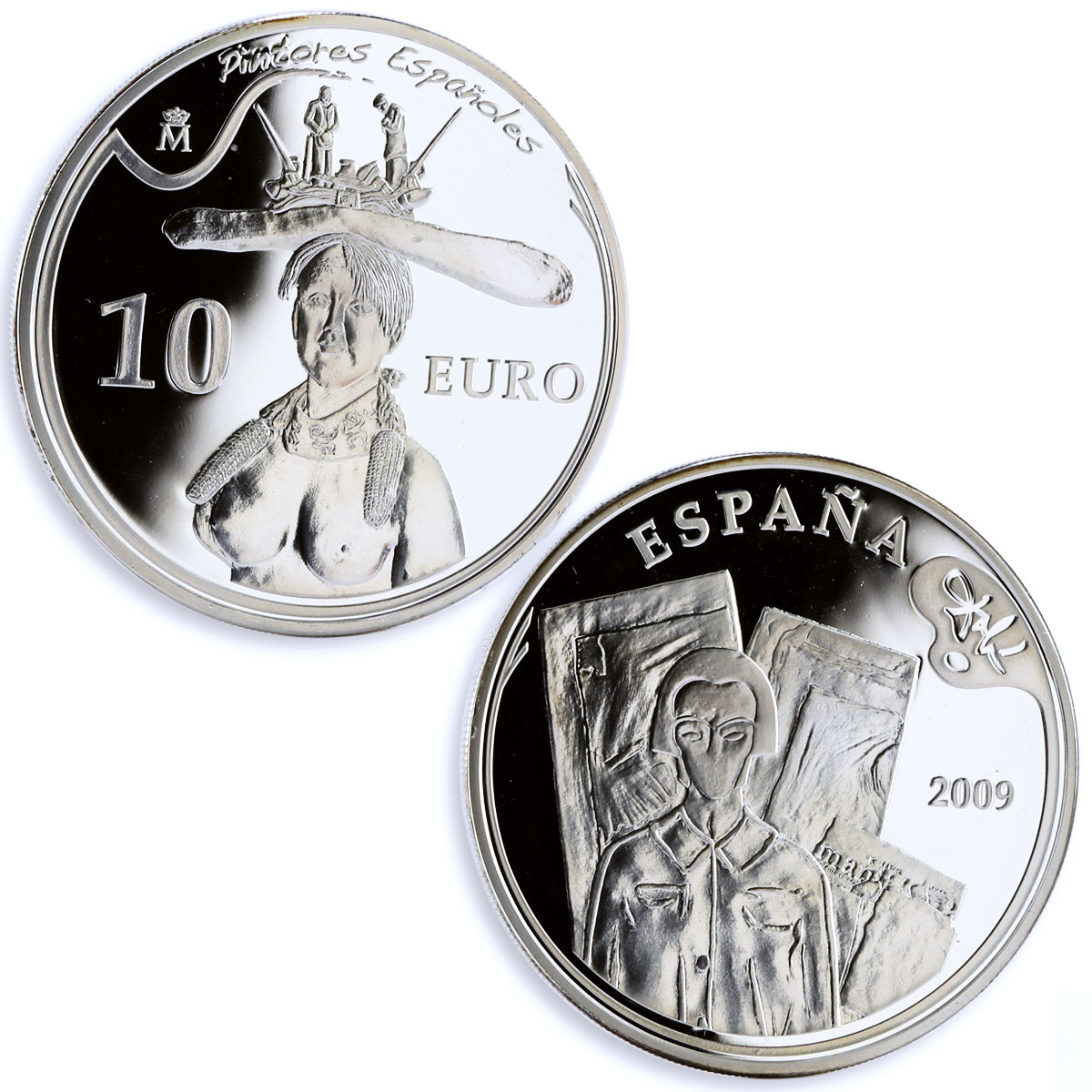 Spain set of 4 coins Spanish Painters Salvador Dali Art proof silver coins 2009