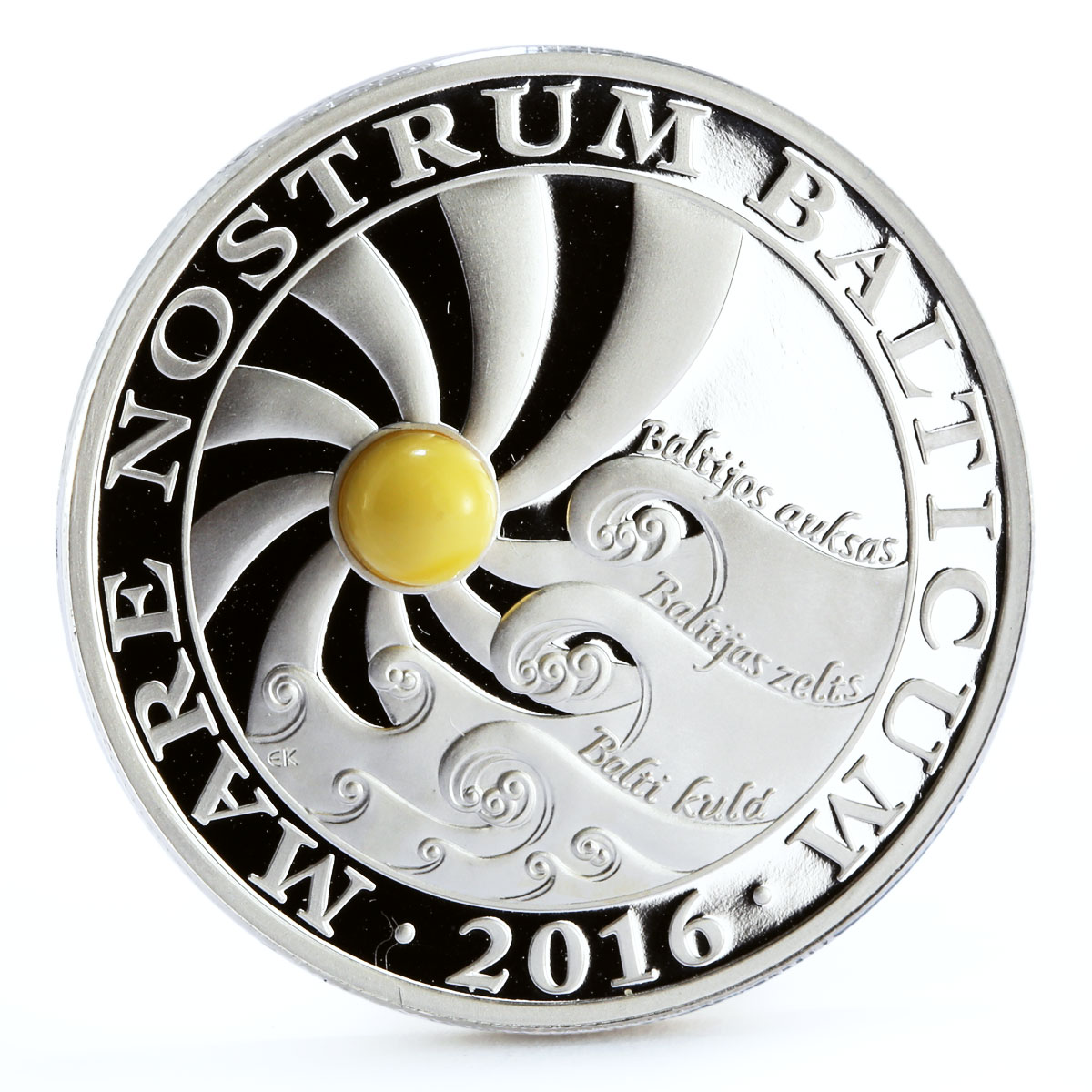 Niue 1 dollar Baltic Gold Treasures The Emblem of Sun proof silver coin 2016