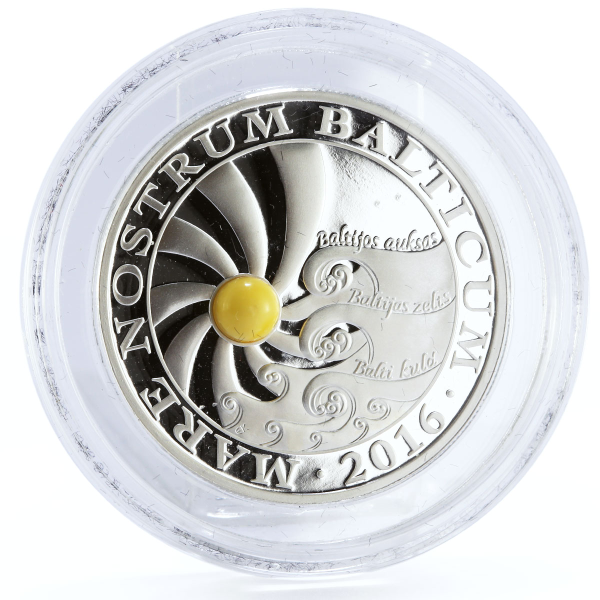 Niue 1 dollar Baltic Gold Treasures The Emblem of Sun proof silver coin 2016