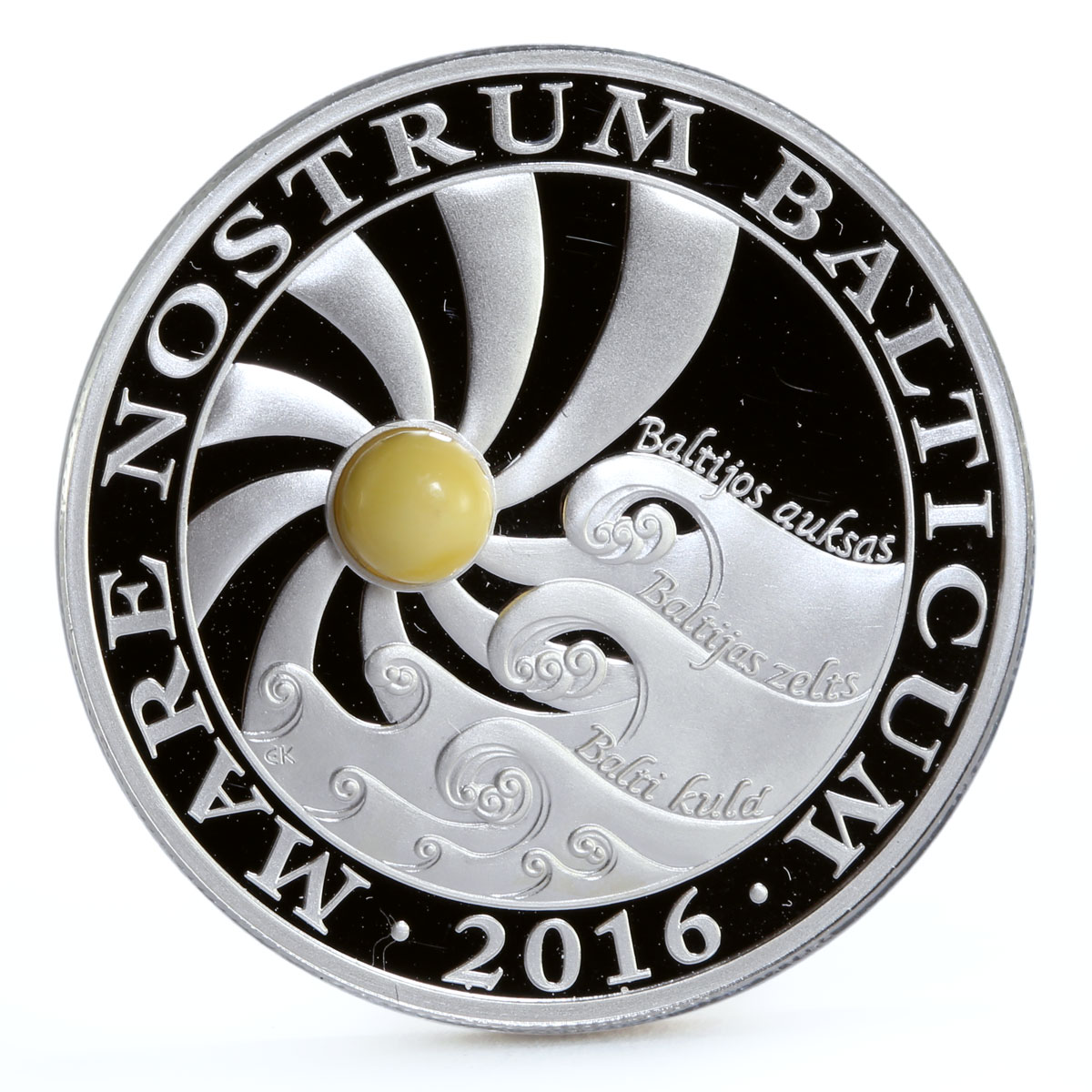 Niue 1 dollar Baltic Gold Treasures The Emblem of Sun proof silver coin 2016
