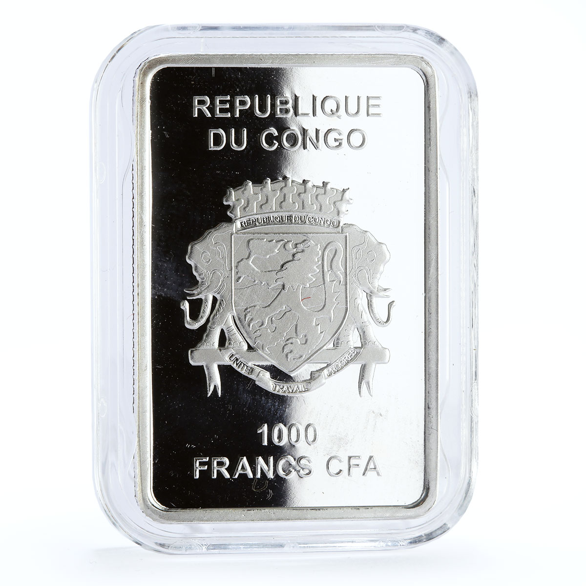 Congo 1000 francs Happy Baby colored silver proof coin 2015