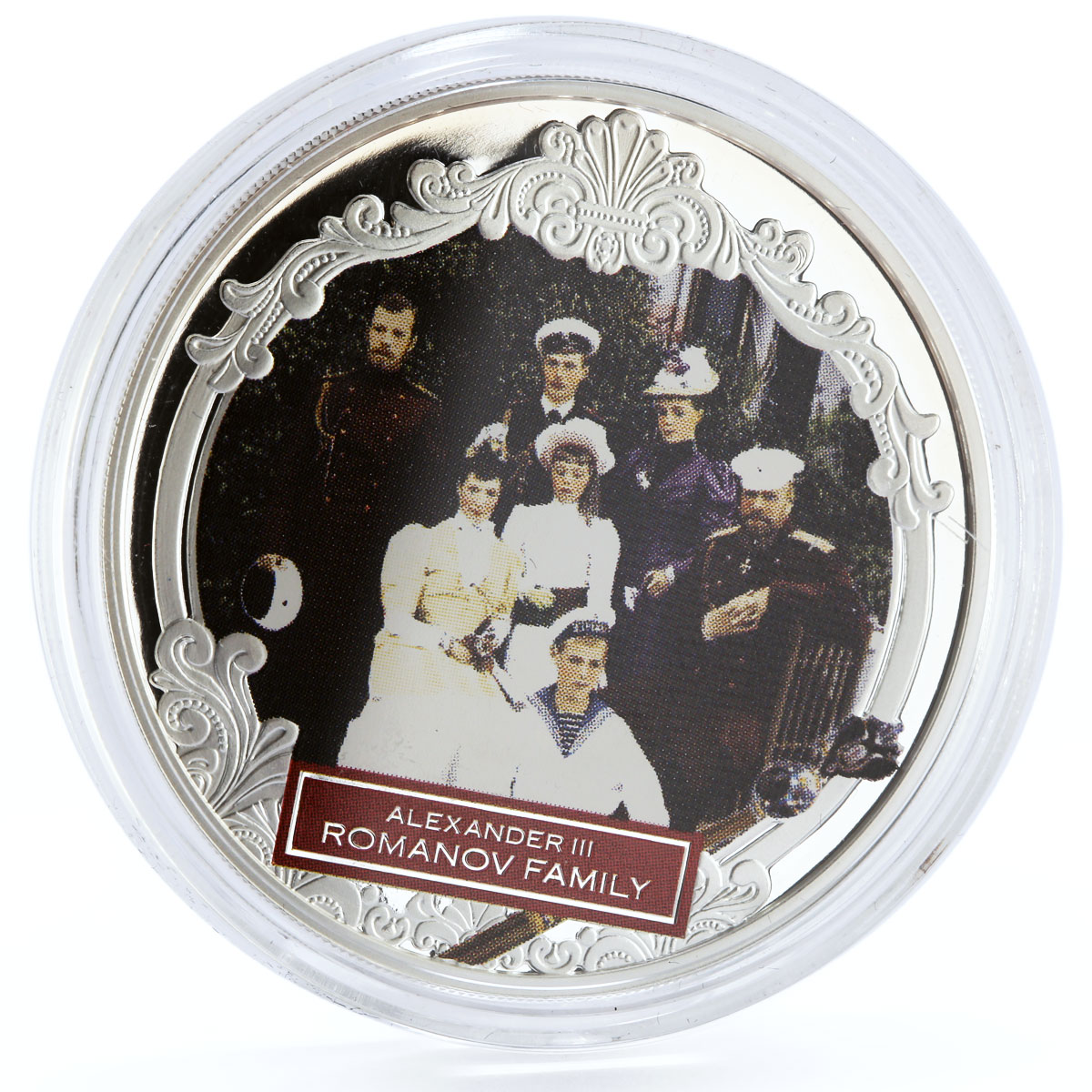 Fiji set of 3 coins Romanov Dynasty Alexander III proof colored silver 2012
