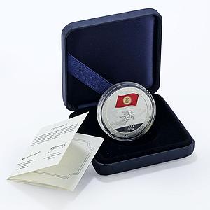 Kyrgyzstan 10 som Sovereign Kyrgyzstan Independence Symbols silver coin 2011