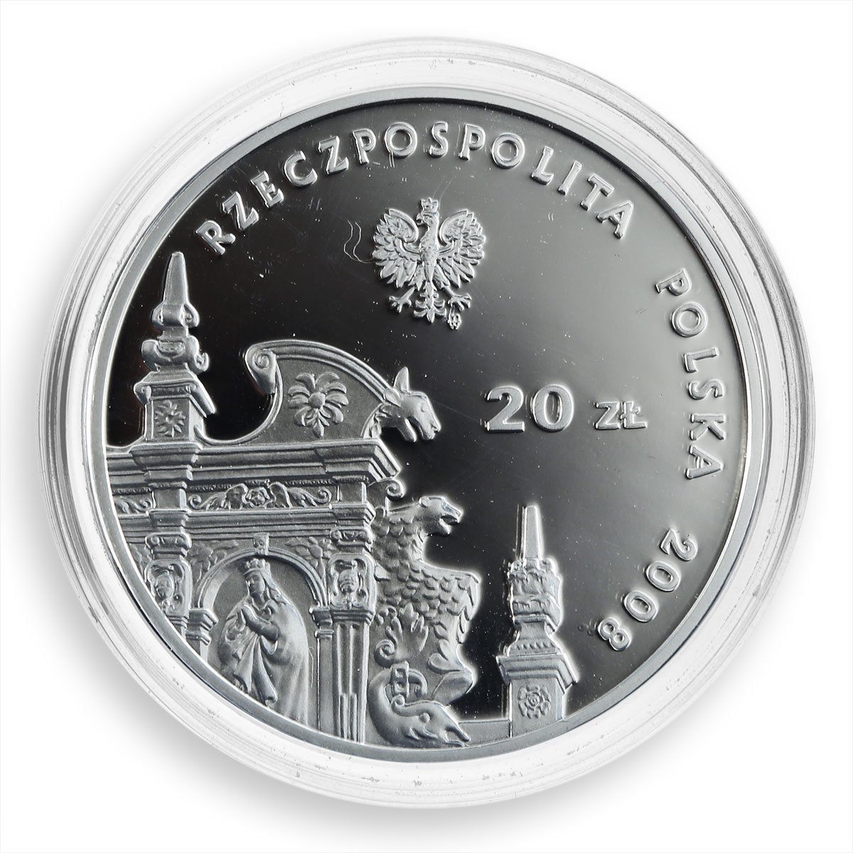 Poland, 10 PLN Monuments Culture Kazimierz Dolny architect, silver coin, 2008
