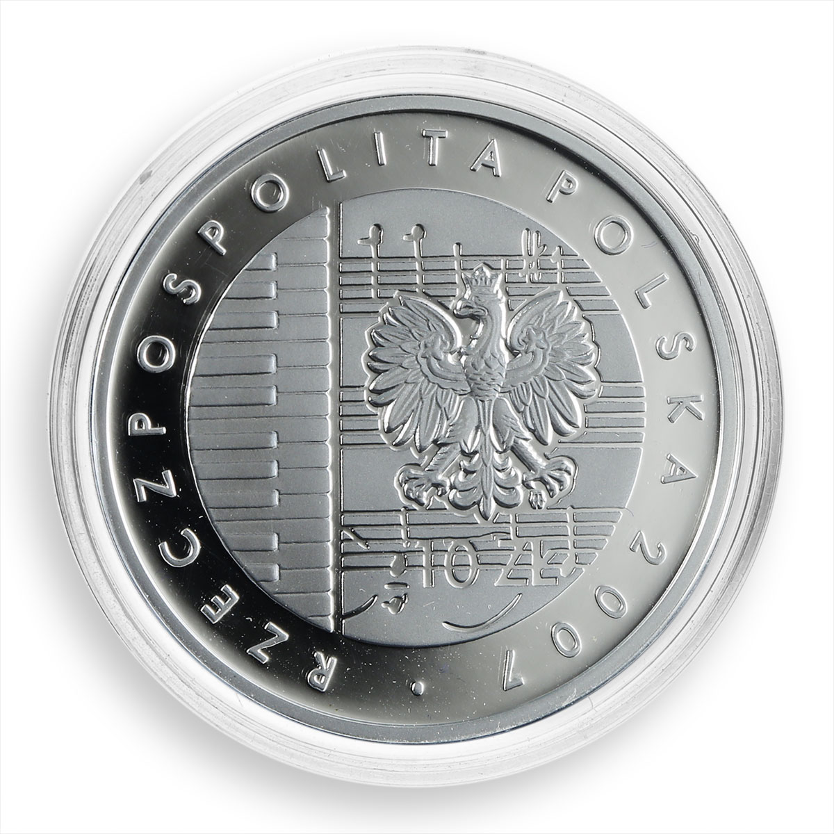 Poland, 10 PLN, 125th Karol Szymanowski, Musician, silver proof coin, 2007