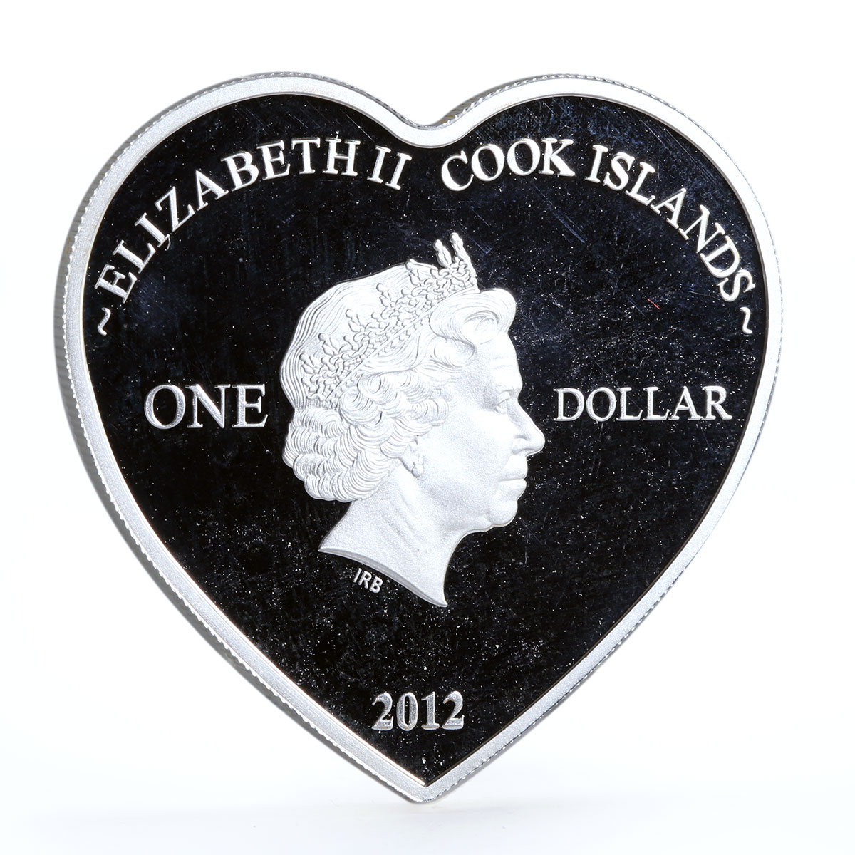 Cook Islands 1 dollar Enduring Love Doves Birds colored silver coin 2012