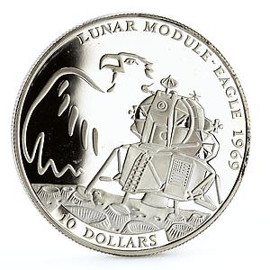 Fiji 10 dollars Lunar Module Eagle Space Cosmos System silver coin 1994