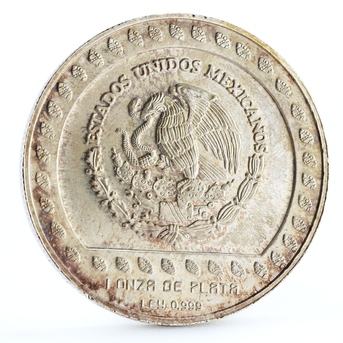 Mexico 5 pesos Guererro Aguila The Eagle Warrior silver coin 1993