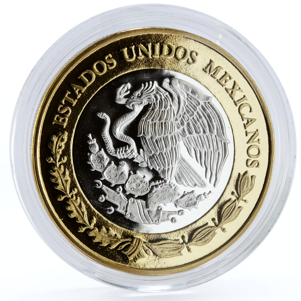 Mexico 100 pesos Numismatic Heritage Carlos IV Guiana bimetal coin 2014