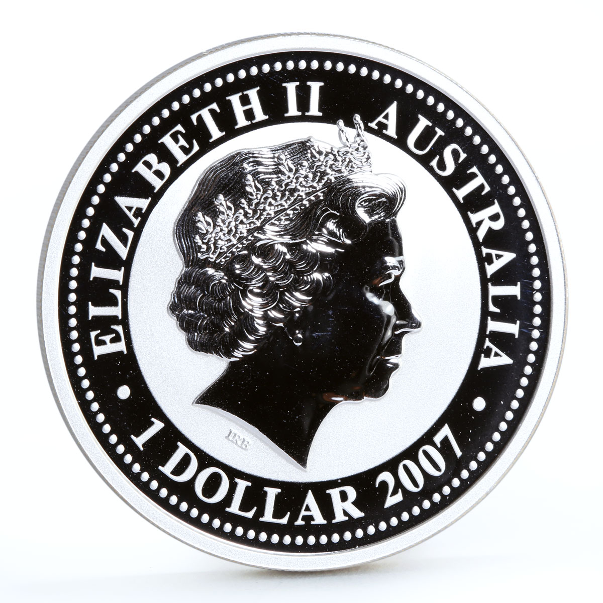 Australia 1 dollar Lunar Calendar I Year of the Ox gilded silver coin 2007