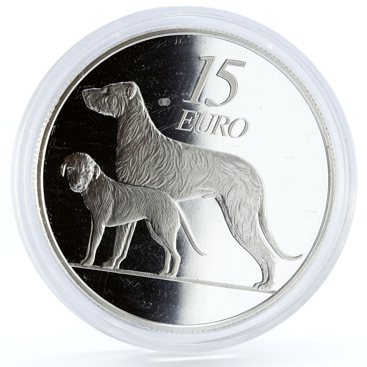 Ireland 15 euro Symbols of Irish Coinage Wolfhound Dog Animals silver coin 2012