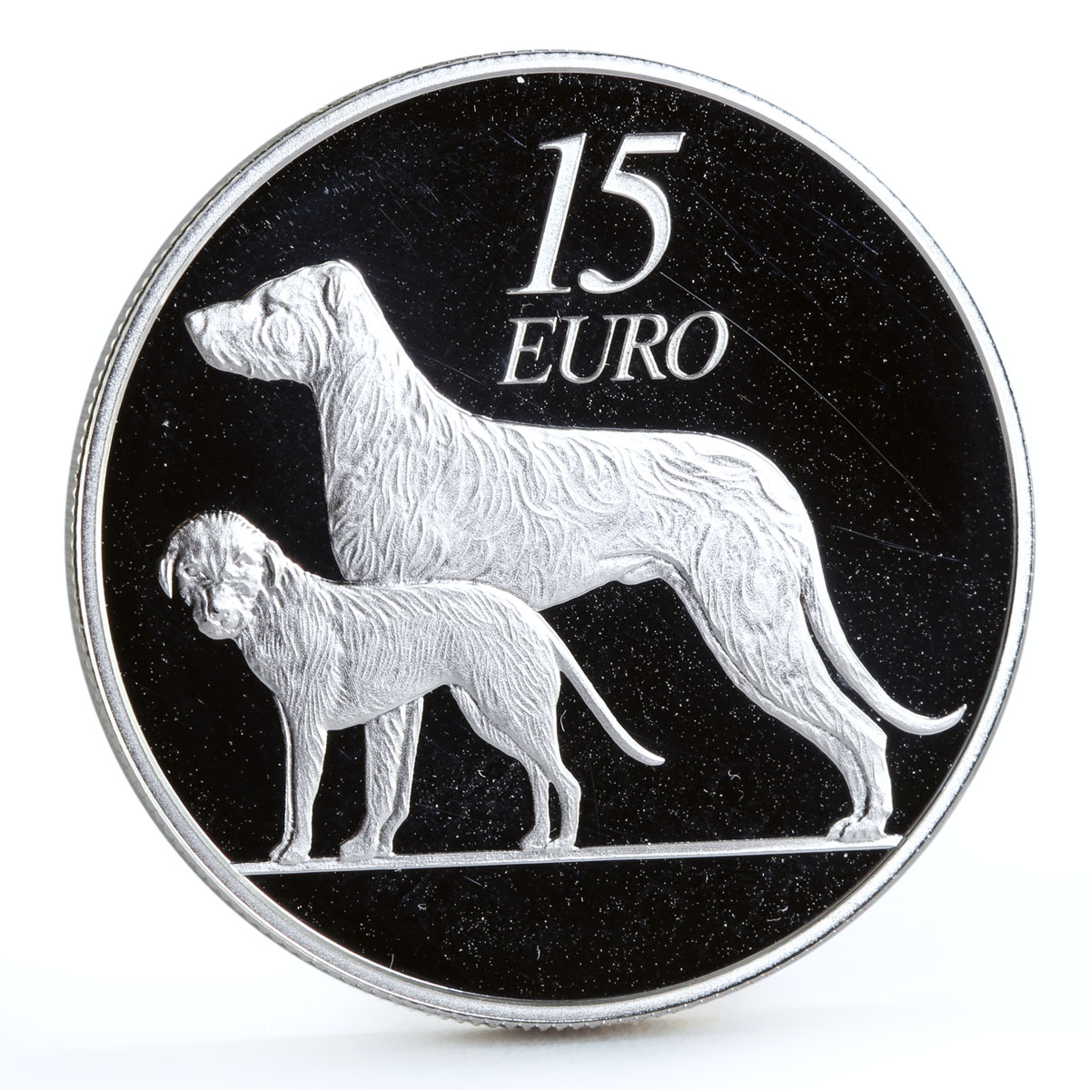 Ireland 15 euro Symbols of Irish Coinage Wolfhound Dog Animals silver coin 2012