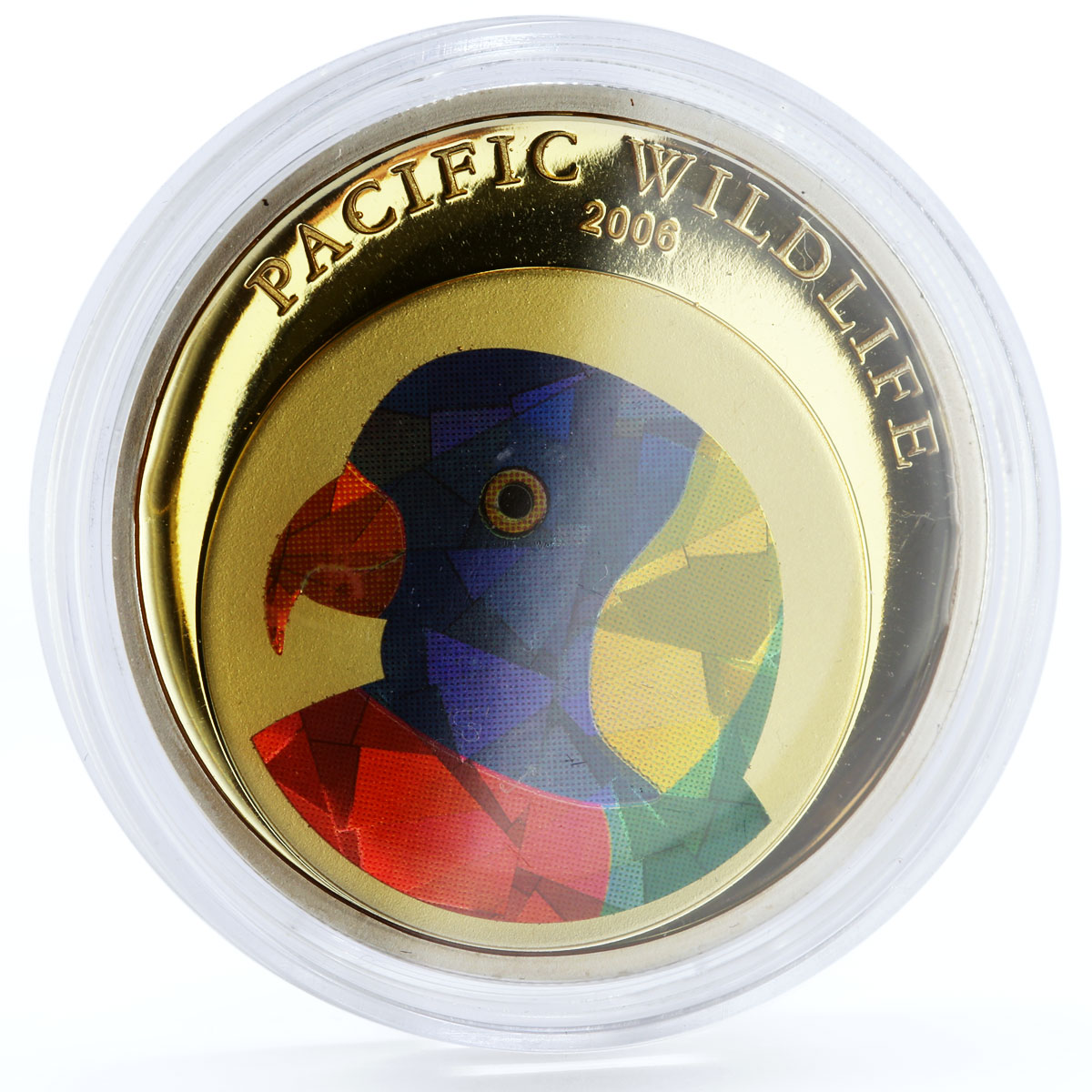 Palau 5 dollars Pacific Wildlife series Rainbow Lorikeet Bird silver coin 2006