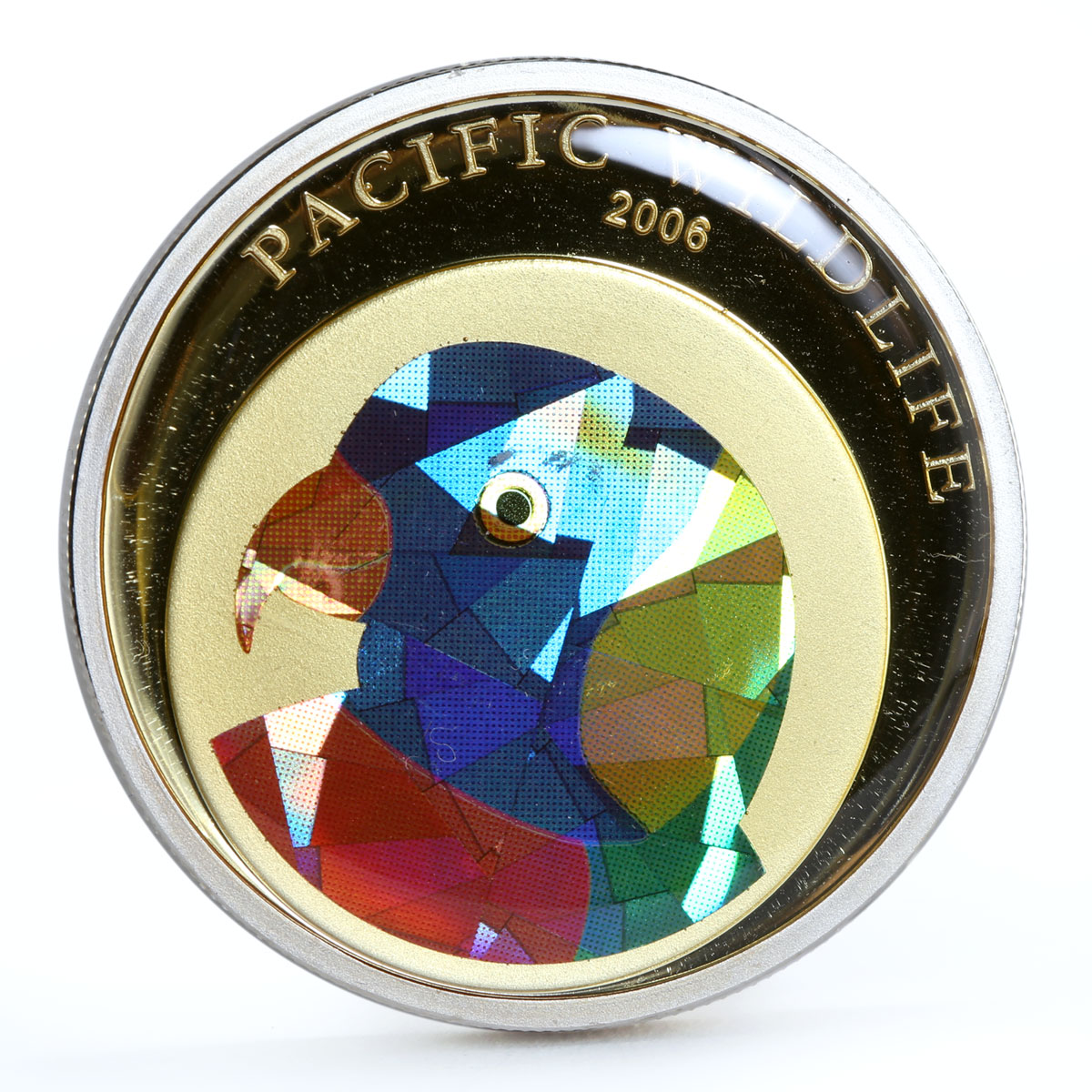 Palau 5 dollars Pacific Wildlife series Rainbow Lorikeet Bird silver coin 2006