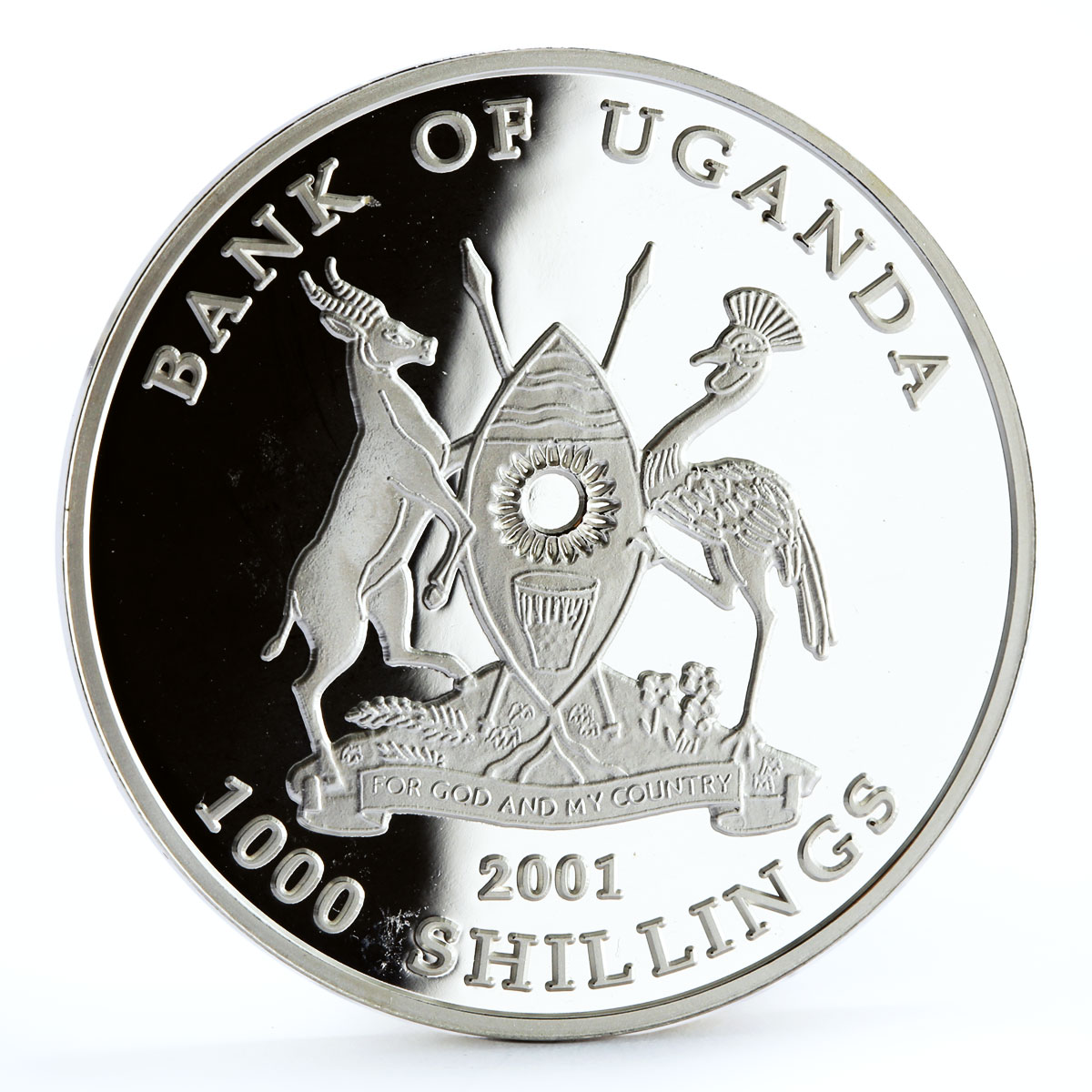 Uganda 1000 shillings Painter Albrecht Durer Art proof silver coin 2001