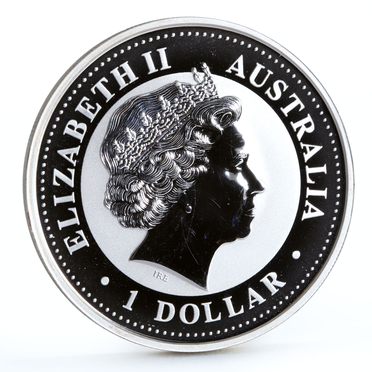 Australia 1 dollar Lunar Calendar I Year of the Rooster gilded silver coin 2005