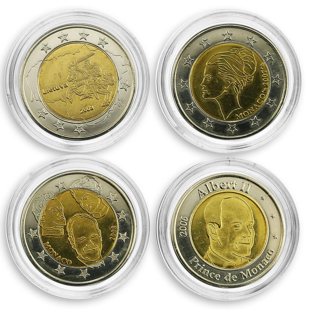 Probe Trial Essai 2 Euro coin set of 13 pcs Bimetal