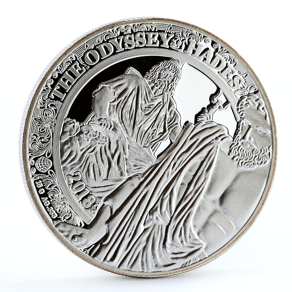 Cameroon 500 francs Homer Odyssey Hades Poem proof silver coin 2018