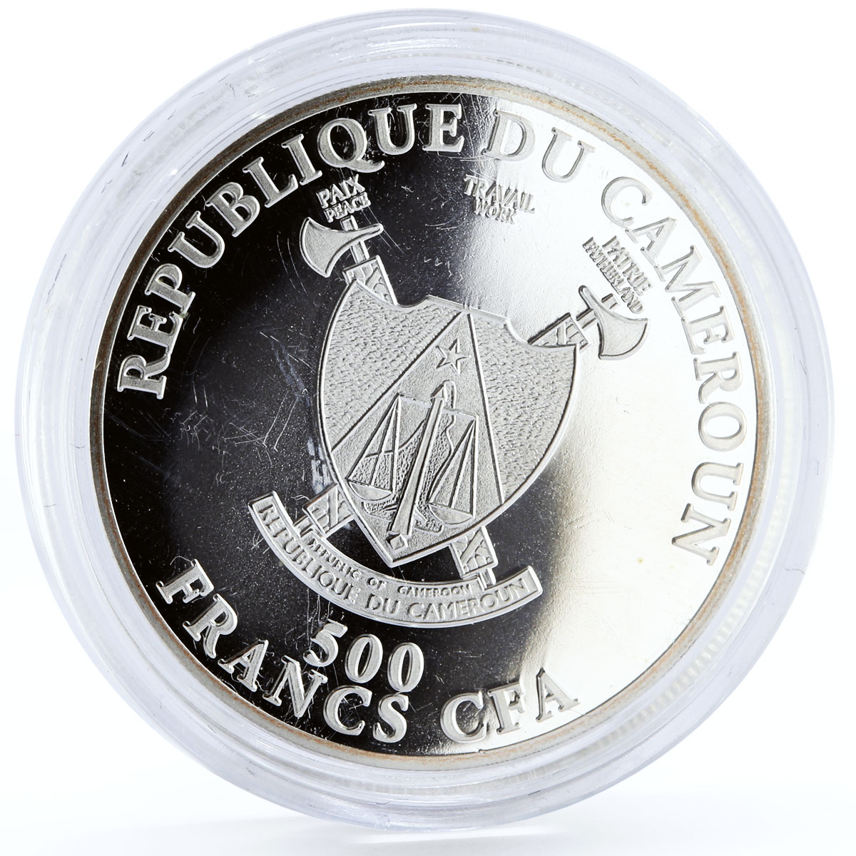 Cameroon 500 francs Homer The Odyssey Hades Poem proof silver coin 2018