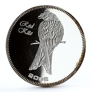 Cape Verde 50 escudos World Wildlife Fund series Red Kite Bird silver coin 2006