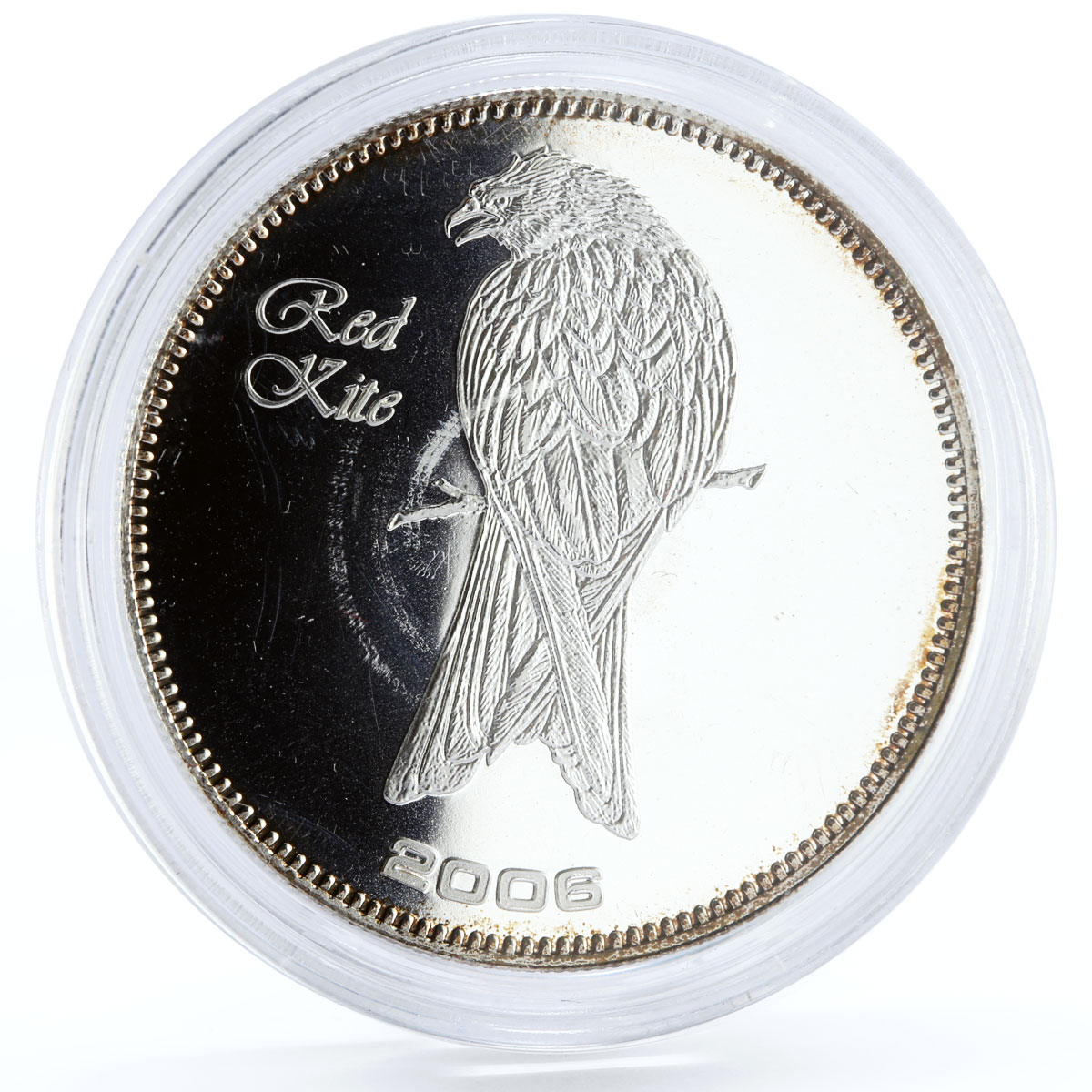 Cape Verde 50 escudos World Wildlife Fund series Red Kite Bird silver coin 2006