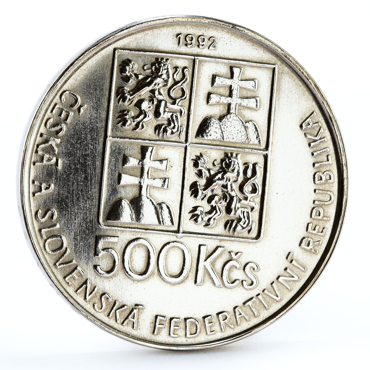 Czechoslovakia 500 korun Birthday of Philosopher Jan Comenius silver coin 1992