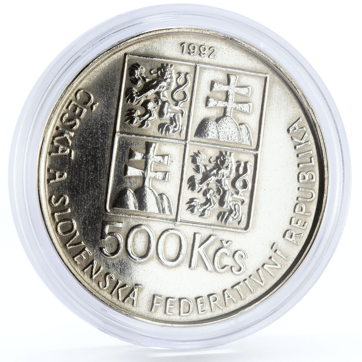 Czechoslovakia 500 korun Birthday of Philosopher Jan Comenius silver coin 1992