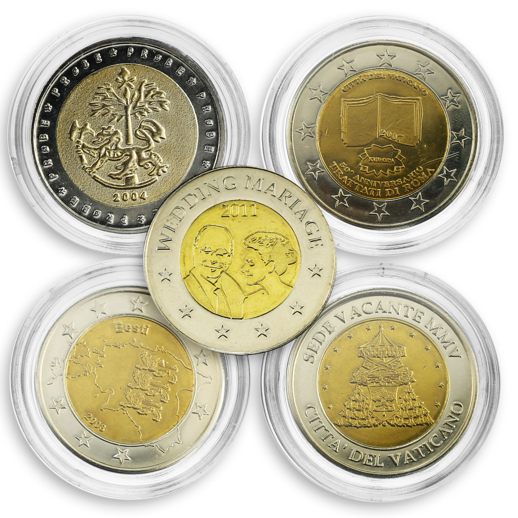 Probe Trial Essai 2 Euro coin set of 13 pcs