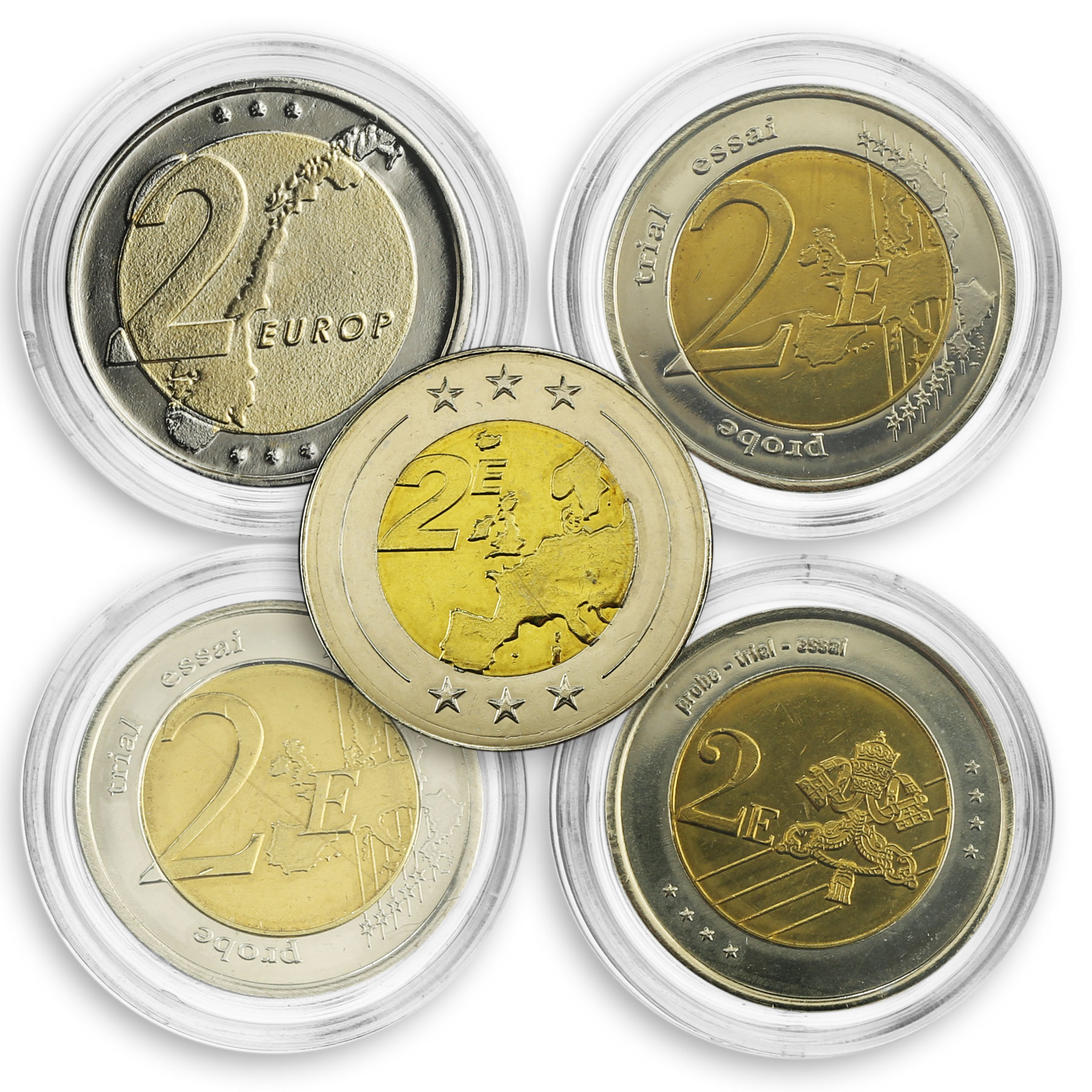 Probe Trial Essai 2 Euro coin set of 13 pcs