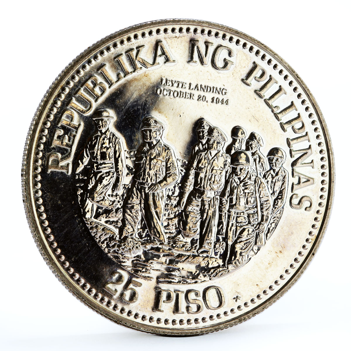 Philippines 25 piso General Douglas McArthur silver coin 1980