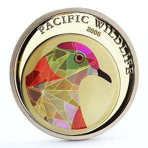 Palau 5 dollars Pacific Wildlife series Superb Fruit Dove Bird silver coin 2006