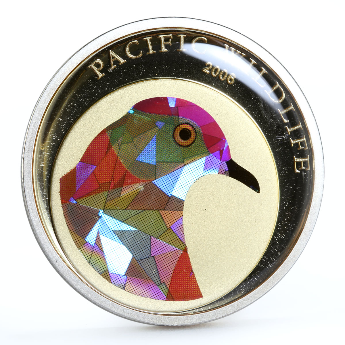 Palau 5 dollars Pacific Wildlife series Superb Fruit Dove Bird silver coin 2006