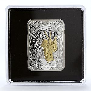 Andorra 10 diners Religion Faith Moses Sinai Mountain gilded silver coin 2012