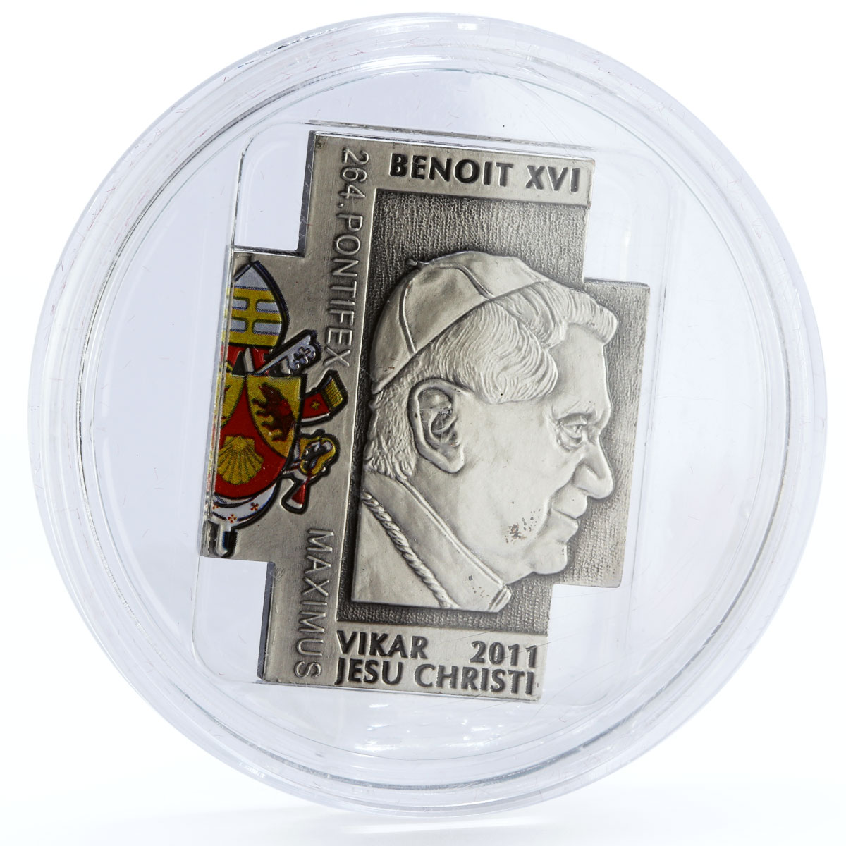 Congo 100 francs Pope Benedict XVI Visit Jesus Christ Cross AgCuNi coin 2011