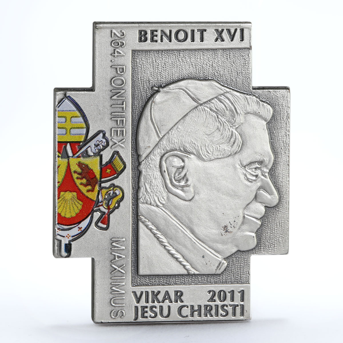 Congo 100 francs Pope Benedict XVI Visit Jesus Christ Cross AgCuNi coin 2011