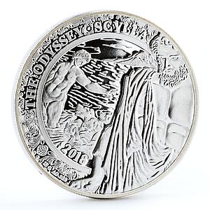 Cameroon 500 francs Homer Odyssey Scylla Poem proof silver coin 2018