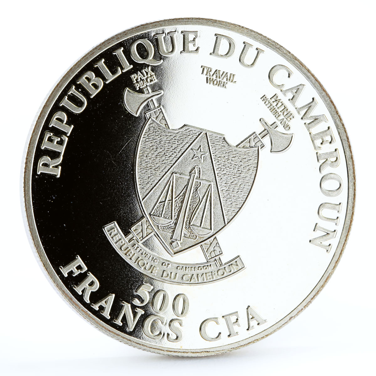 Cameroon 500 francs Homer The Odyssey The Suitors Poem proof silver coin 2018