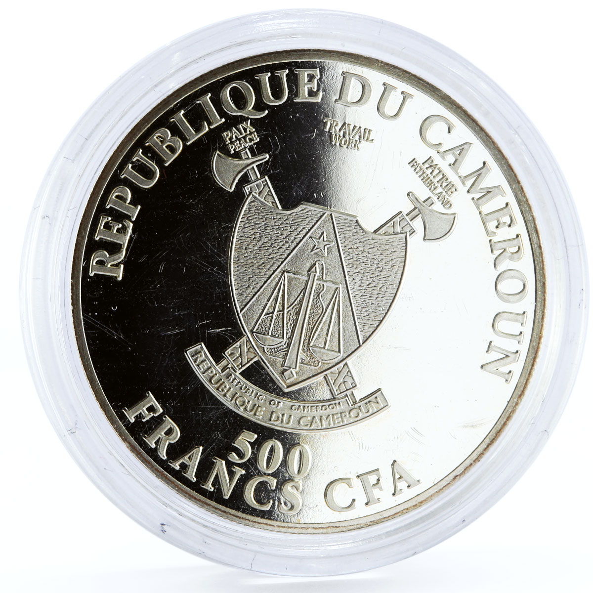 Cameroon 500 francs Homer The Odyssey The Suitors Poem proof silver coin 2018