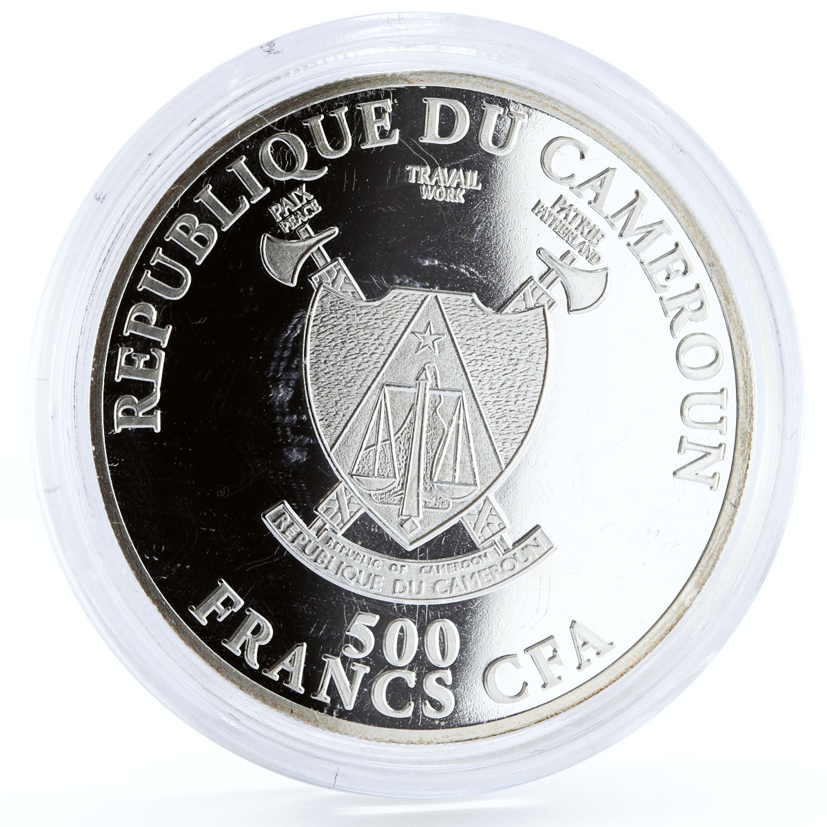 Cameroon 500 francs Homer The Odyssey Calypso Poem proof silver coin 2018