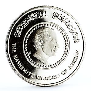 Jordan 10 dinars Birth of King Hussein State Leader proof silver coin 1985