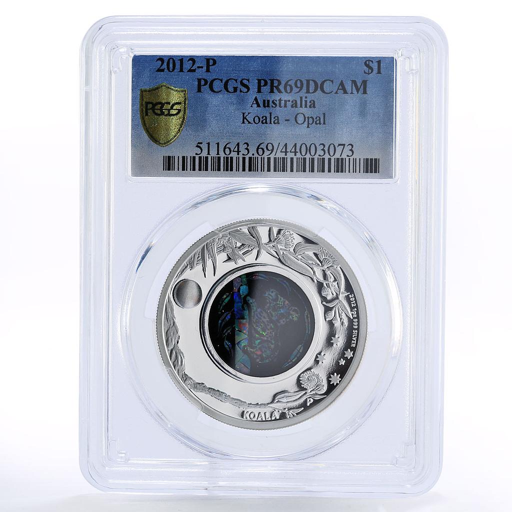 Australia 1 dollar Australian Opal series Koala PR69 PCGS silver coin 2012