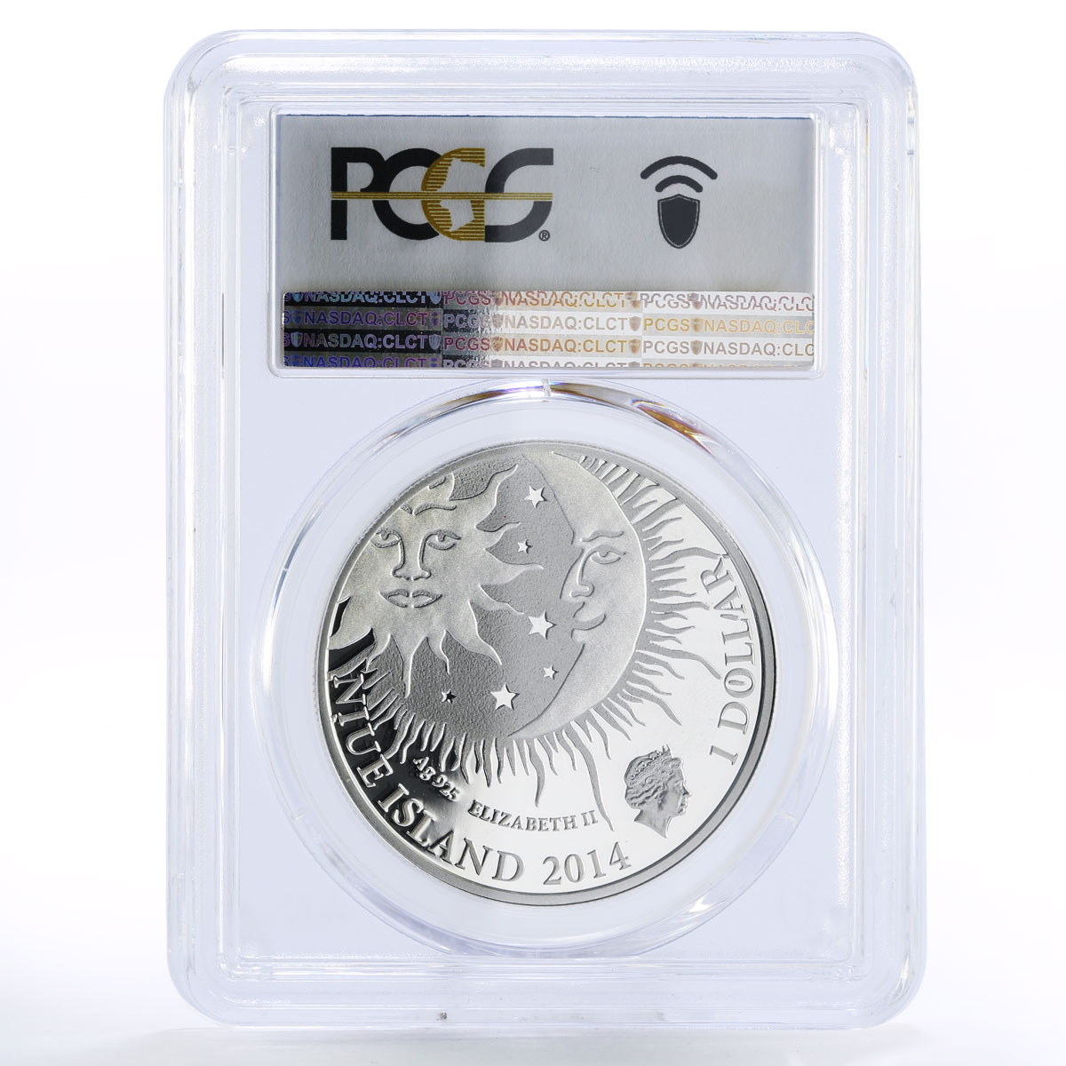 Niue 1 dollar Zodiac Signs series Libra PR69 PCGS colored silver coin 2014