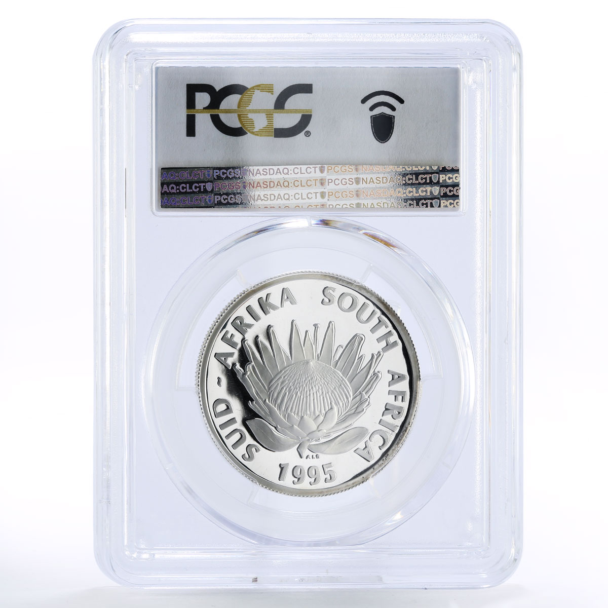 South Africa 1 rand National Railways Railroads Train PR69 PCGS silver coin 1995
