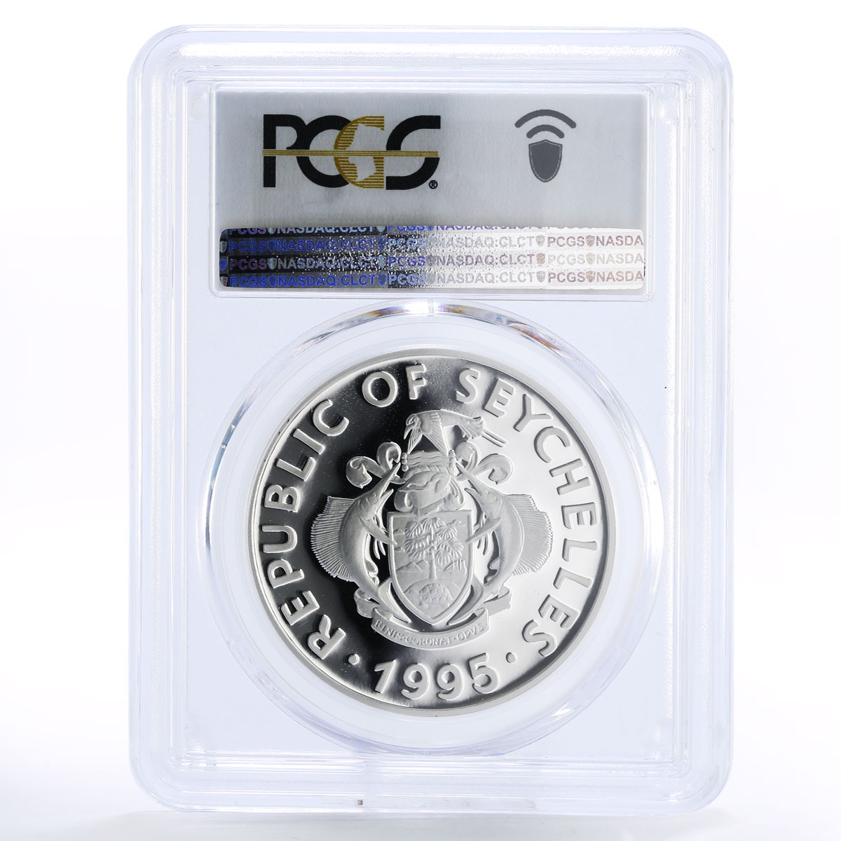 Seychelles 25 rupees Famous Traveler Vasco da Gama PR69 PCGS silver coin 1995