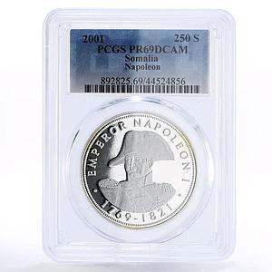 Somalia 250 shilling French Emperor Napoleon PR69 PCGS silver coin 2001