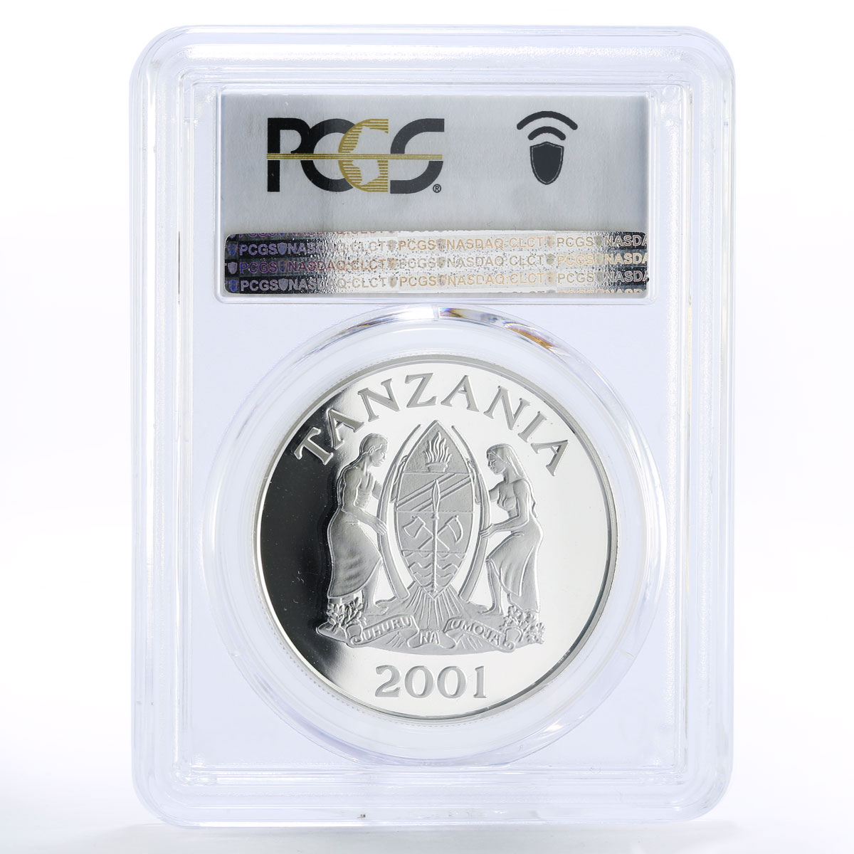 Tanzania 500 shillings African Dhow Boat Ship Clipper PR69 PCGS silver coin 2001