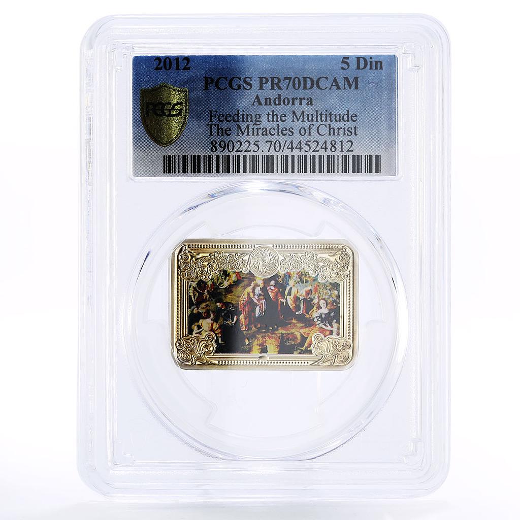 Andorra 5 diners Jesus Miracles Feeding the Multitude PR70 PCGS silver coin 2012