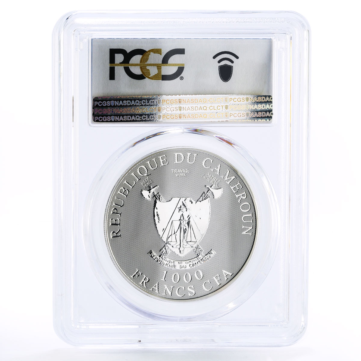 Cameroon 1000 francs Papillons of Love Butterflies MS69 PCGS silver coin 2010