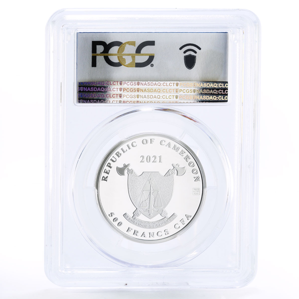 Cameroon 500 francs Swallow Nest Palace Birds Ship PR70 PCGS silver coin 2021